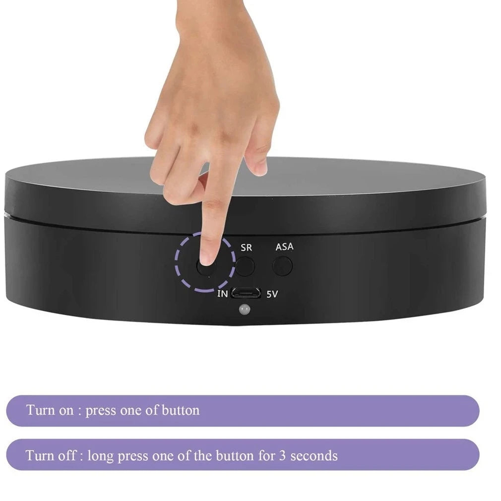 Rotating electric jewellery display stand