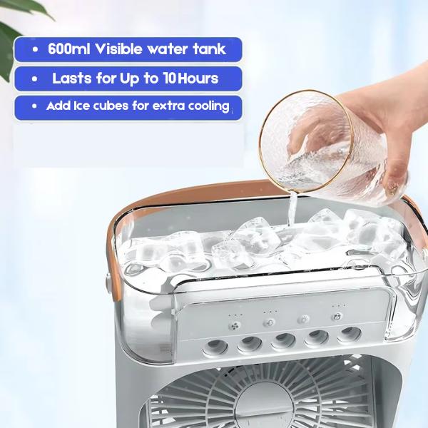 Mini-Cooling Fan with Mist Spray feature