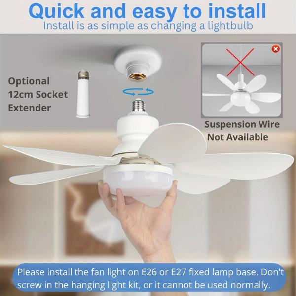 E27/B22 Socket Ceiling Fan