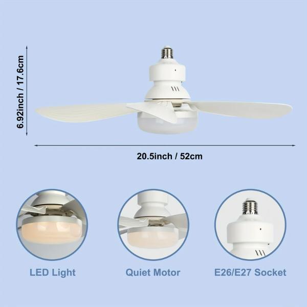 E27/B22 Socket Ceiling Fan
